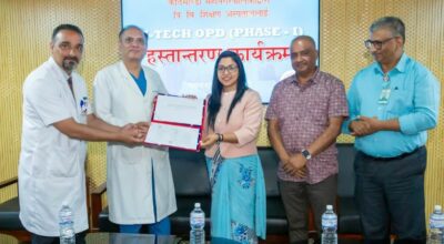 कामपाद्वारा शिक्षण अस्पताललाई एक करोड ७० लाख बराबरको डिजिटल उपकरण हस्तान्तरण